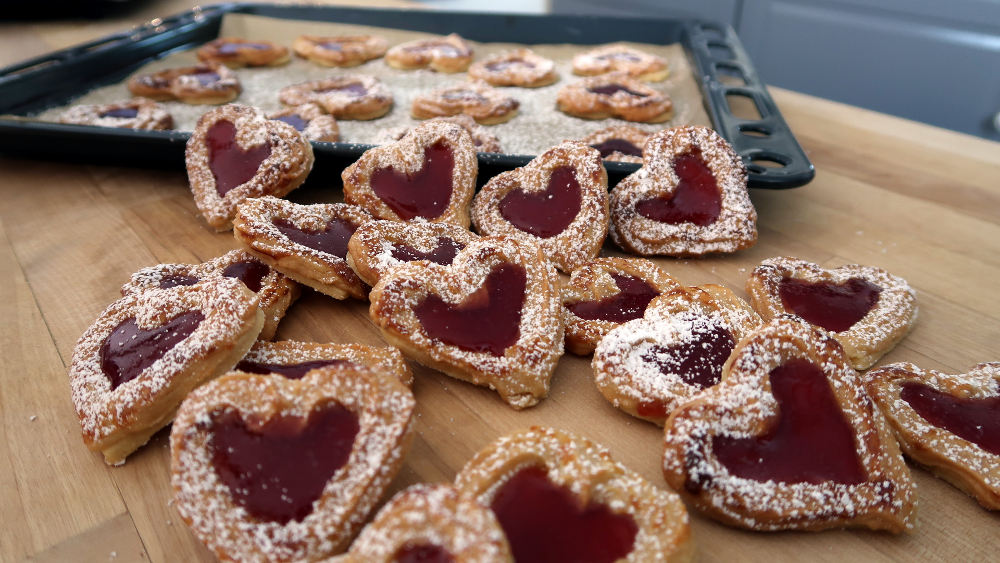 marzipan Gelee herzen Plätzchen